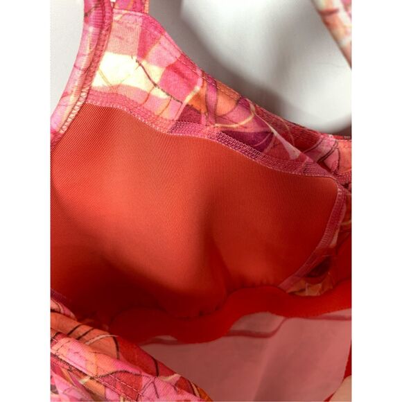 Marmot Women's Geometric Sleeveless Shelf Bra Racerback Taryn Dress Red Orange M - Picture 9 of 9